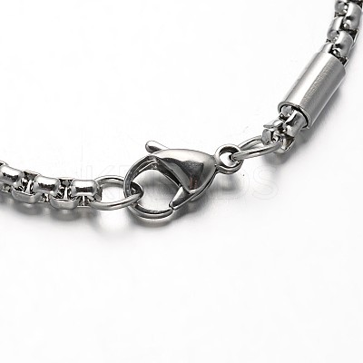 Tarnish Resistant Box Chain Bracelets X-BJEW-M125-01P-1