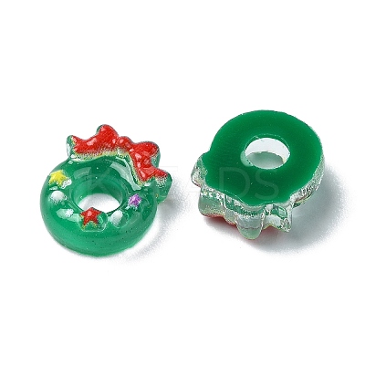 Green Christmas Series Resin Cabochons CRES-Q006-02H-1