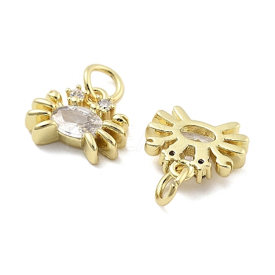 Brass Micro Pave Cubic Zirconia Pendants KK-U060-20G-B-1