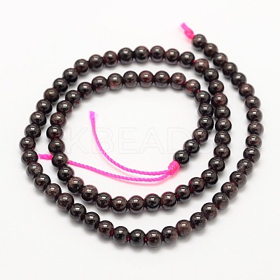 Garnet Round Beads Strands G-O081-01-5mm-1