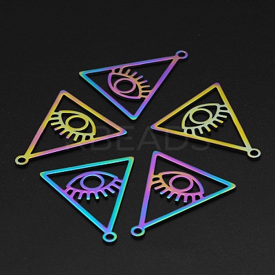 Ion Plating(IP) 201 Stainless Steel Pendants STAS-N090-LA008-3-1