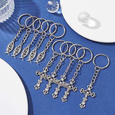 Tibetan Style Alloy Keychain KEYC-JKC00555-01-1