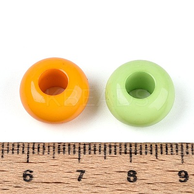 Opaque Acrylic European Large Hole Beads SACR-N019-03-1