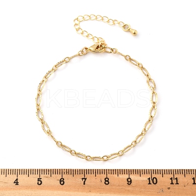 Brass Cable Chain Bracelets for Women Men BJEW-F494-05G-1