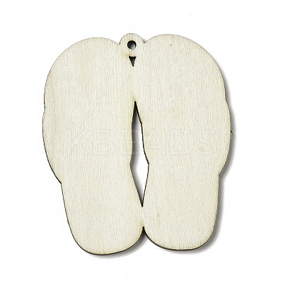 American Flag Theme Single Face Printed Aspen Wood Shoe Big Pendants WOOD-G014-14-1