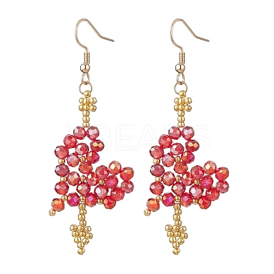 Glass Dangle Earrings EJEW-MZ00688-03-1