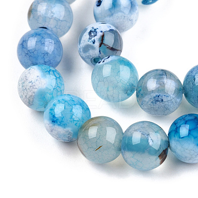 Natural Fire Crackle Agate Beads Strands X-G-S346-8mm-19-1