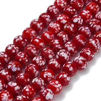 Handmade Lampwork Beads Strands LAMP-H071-01B-04-1