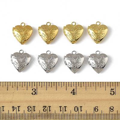 20Pcs 2 Colors Brass Locket Pendants KK-FS0001-88-1
