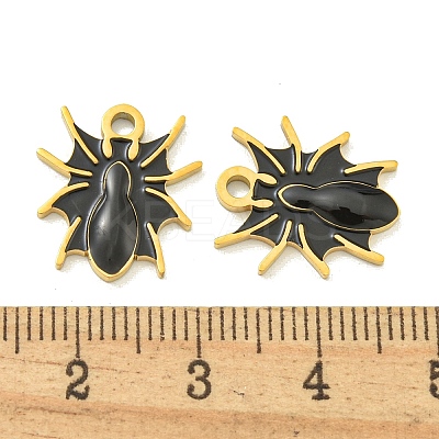 Halloween Theme Ion Plating(IP) 304 Stainless Steel Enamel Pendants STAS-M011-02C-1