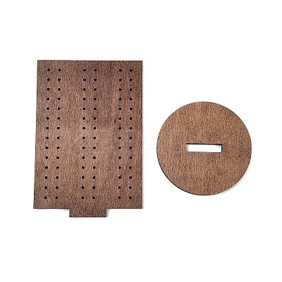 Rectangle Shape Wood Earring Display Stands ODIS-K004-02-1