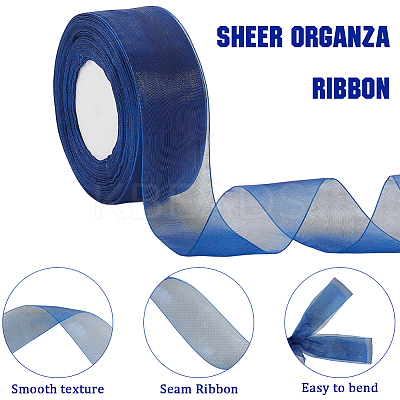 1 Rolls Sheer Organza Ribbon SRIB-CY0001-22B-08-1