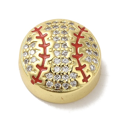 Rack Plating Brass Micro Pave Cubic Zirconia Beads KK-P272-02G-1