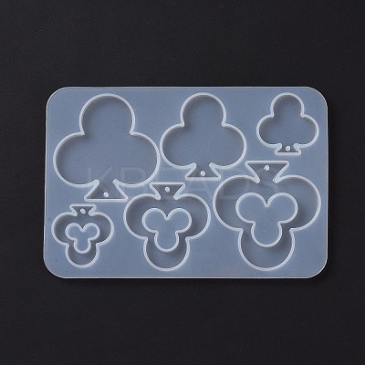 DIY Playing Card Theme Pendants Silicone Molds DIY-C076-01D-1