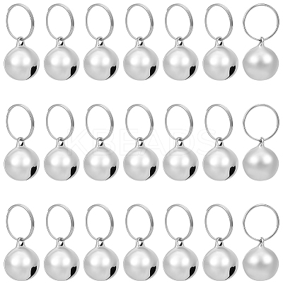24Pcs Brass Bell Pendant Decorations AJEW-BM0001-14-1