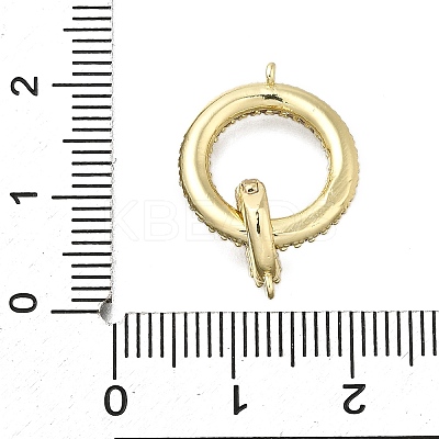 Brass Cubic Zirconia Fold Over Clasps LS-KK-Q048-11G-1