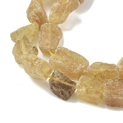 Raw Rough Natural Yellow Apatite Beads Strands G-M453-D07-1