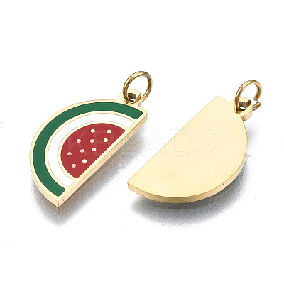316 Surgical Stainless Steel Enamel Charms STAS-S116-409G-1