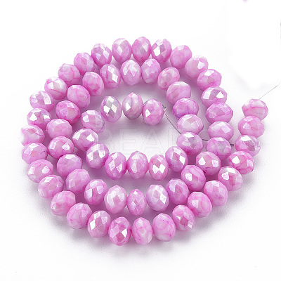 Opaque Baking Paint Glass Beads Strands LS-EGLA-N006-010A-B06-1