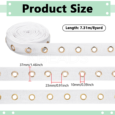 Cotton Herringbone Ribbons with Eyelet Rings OCOR-PH0005-36A-01-1