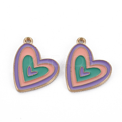 Alloy Enamel Pendants ENAM-S126-082-NR-1