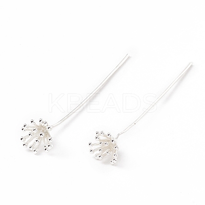 Brass Flower Head Pins KK-G413-03S-1
