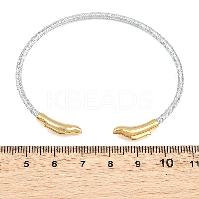 Braided Steel Wire Bangles Making KK-CBA6056-02C-G-1