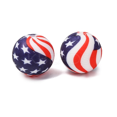 Food Grade Eco-Friendly Printed Silicone Beads SIL-A013-01A-02-1