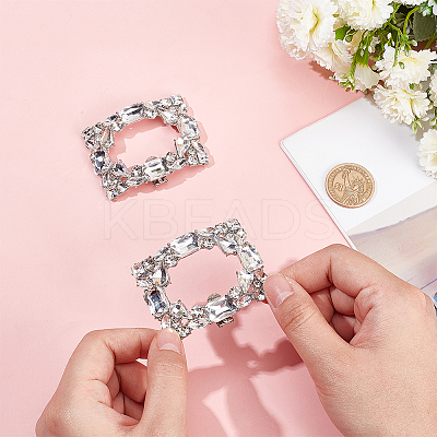 1 Pair Alloy & Rhinestone Shoe Decorations FIND-AN0001-11A-1