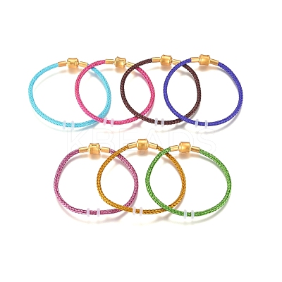 Braided Stainless Steel Wire European Style Bracelets Making AJEW-D047-02A-G-1