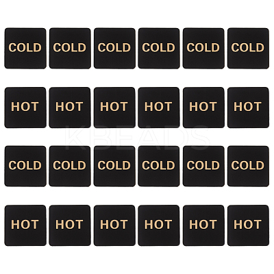 2Pcs Acrylic Cold and Hot Water Signs AJEW-WH0270-332-1