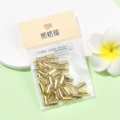 SHEGRACE Brass Slide On End Clasp Tubes XGRQ1R438-356G-1