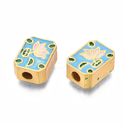 Rack Plating Alloy Enamel Beads ENAM-N056-036B-1