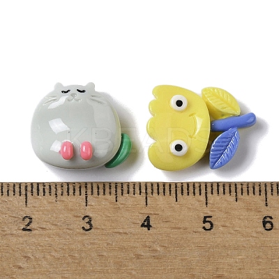 Flower/Snail/Rabbit Funny Cartoon Opaque Resin Decoden Cabochons CRES-P031-B-1