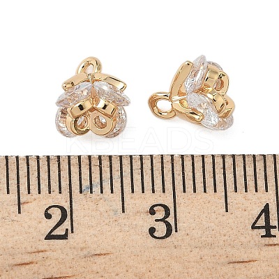 Brass Micro Pave Cubic Zirconia Pendants KK-S350-14G-1