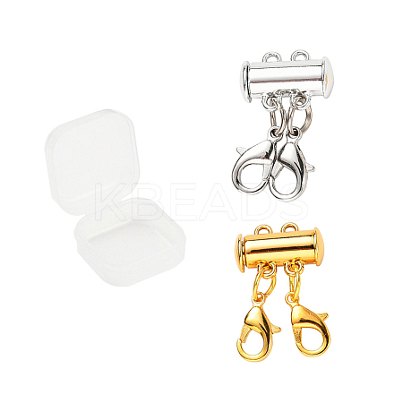 2 Set 2 Style Alloy Magnetic Slide Lock Clasps FIND-YW0001-25-1