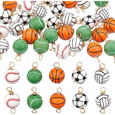 32Pcs 2 Style Natural Wood Pendants & Connector Charms FIND-CA0005-91-1