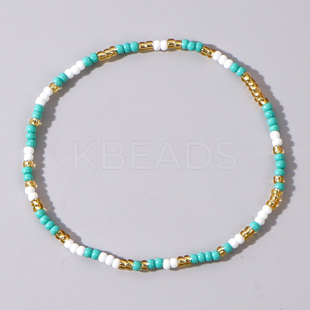 Boho Round Glass Seed Beaded Stretch Bracelets for Women NW8932-8-1