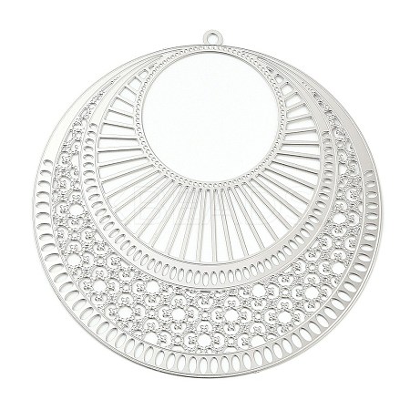 Non-Tarnish 304 Stainless Steel Filigree Pendants STAS-K257-03P-1