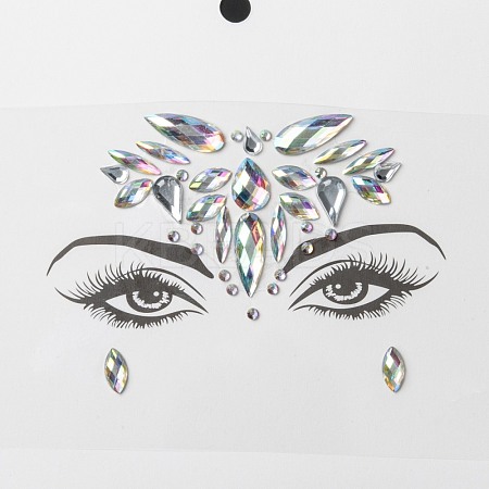 Acrylic Face Gems Stickers MRMJ-F014-03-1
