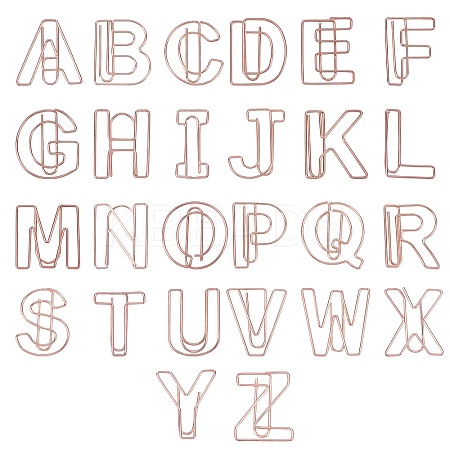 26 Pcs Alphabet Shape Iron Paperclips TOOL-SZ0001-04RG-1