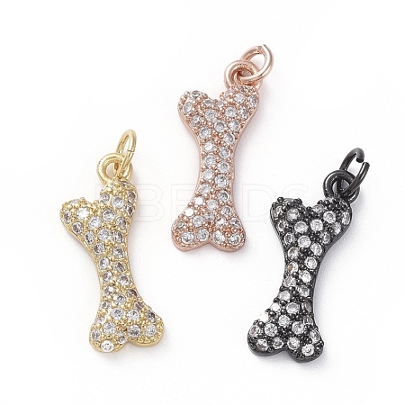 Brass Micro Pave Cubic Zirconia Pendants ZIRC-G157-24-02-1