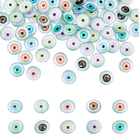 100Pcs Glass Craft Eyes Cabochons DIY-DC0002-68B-1
