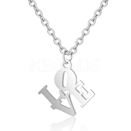 Tarnish Resistant 201 Stainless Steel Pendants Necklaces LS-NJEW-S063-TN460-1-1