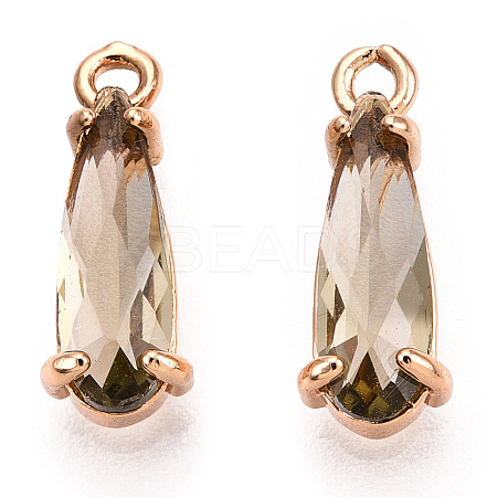 Faceted Glass Pendants GLAA-T010-004B-1