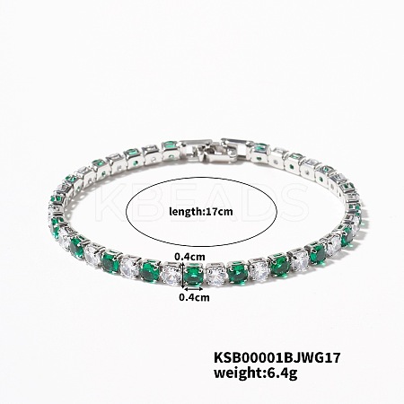 Brass Rhinestone Cup Chains Bracelet for Elegant Women with Subtle Luxury Feel SE6435-3-1