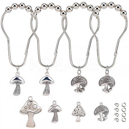 12Pcs 4 Styles Zinc Tibetan Style Alloy Pendants FIND-SP0004-40AS-1