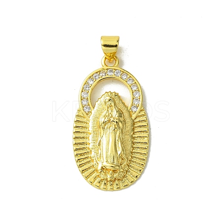 Real 18K Gold Plated Brass Micro Pave Cubic Zirconia Pendants KK-H472-18G-1