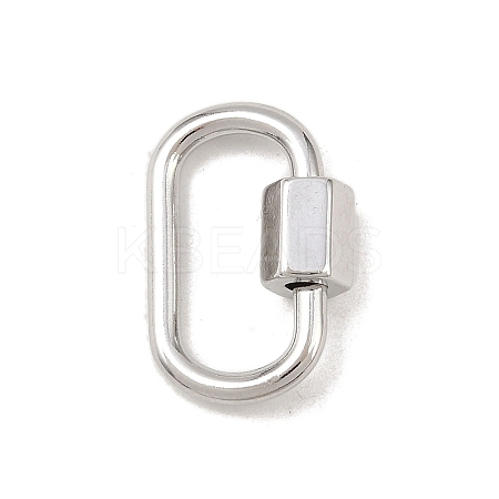 Brass Screw Carabiner Lock Charms KK-Z132-07P-1