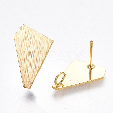 Brass Stud Earring Findings LS-X-KK-T038-260G-1